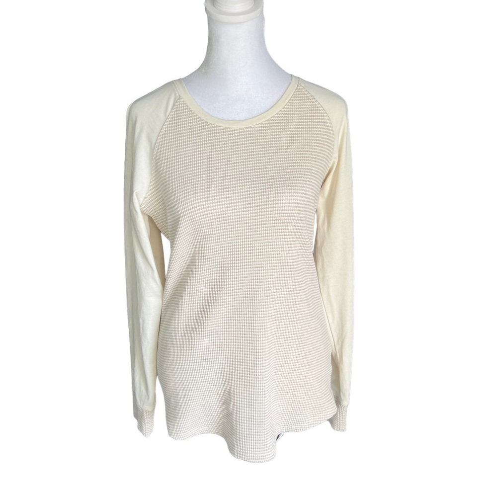 Columbia Women's Cream Long Sleeve Waffle Thermal Tee